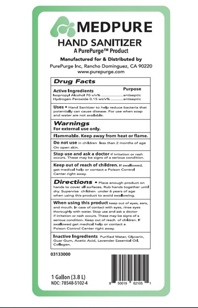 3800 mL Ndc 78548-5102-4 (3800 mL Ndc 78548 5102 4 Back Label)